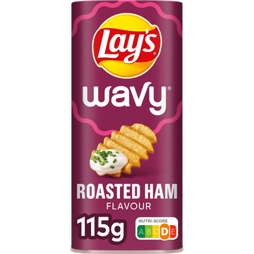 Lay's Wavy Roasted Ham Chips Snackbox 115 g