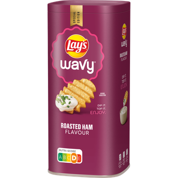 Lay's Wavy Roasted Ham Chips Snackbox 115 g