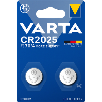 Varta Knoopcel CR2025 Lithium 2 Stuks