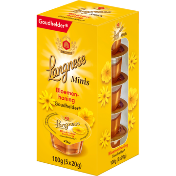 Langnese Bloemenhoning Goudhelder Minis 5 x 20g