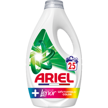 Ariel Wasmiddel +Touch of Lenor Unstoppables Color, 25 Wassen