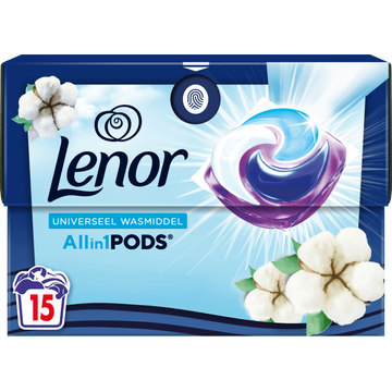LENOR PODS Wascapsules 15 Wasbeurten, Katoen Fris