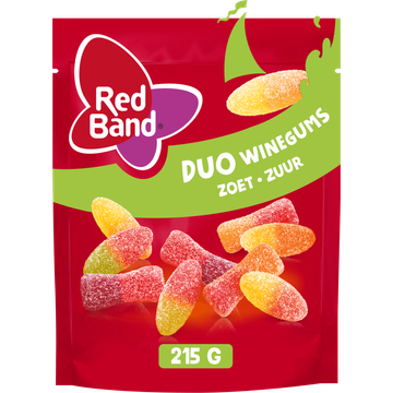 Red Band Duo Winegums Zoet Zuur 215g