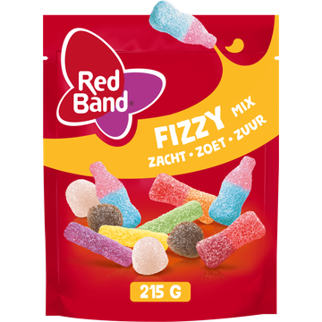 Red Band Fizzy snoep Mix Zacht Zoet Zuur 215 g