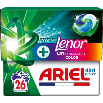 Ariel 4in1 PODS Unstoppables Color, Wasmiddelcapsules 26