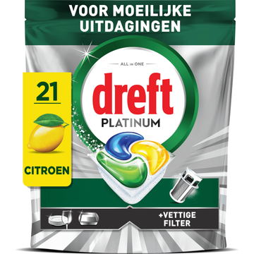 Dreft Platinum Citroen Vaatwascapsules 21 X