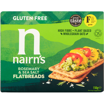 Nairn's Gluten Free Rosemary & Sea Salt Flatbreads 12 Stuks 150 g