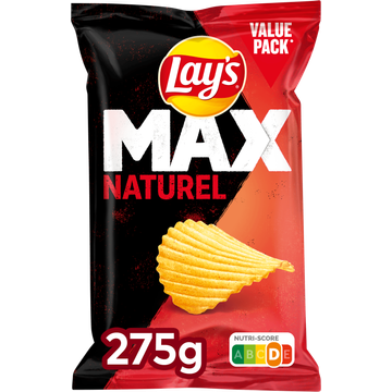 Lay's Max Ribbel Chips Naturel 275 gr