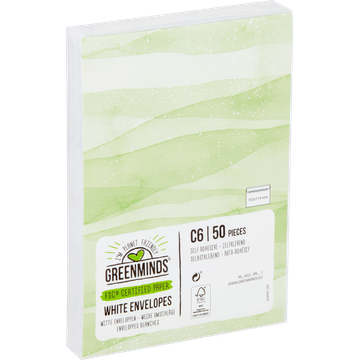 Greenminds Enveloppen C6 zelfklevend, 50 stuks