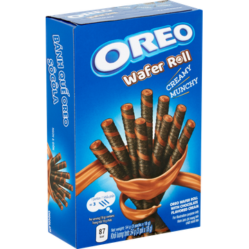 Oreo Wafer Roll with Chocolate Flavored Cream 3 x 18 g