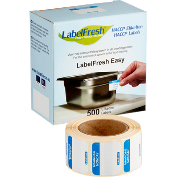 LabelFresh Easy HACCP Etiketten Maandag 500 Stuks