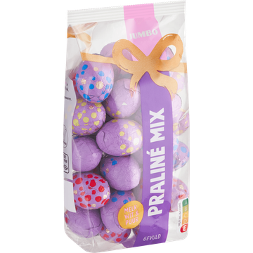 Jumbo Paasei Mix Praliné Melk, Wit & Puur Gevuld 200 g