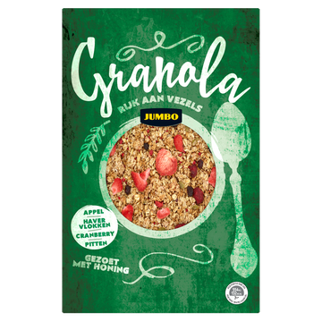 Jumbo Granola Appel, Havervlokken, Cranberry, Pitten 350 g