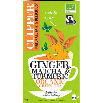Clipper Ginger Matcha & Turmeric Organic Green Tea 20 Zakjes 36 g