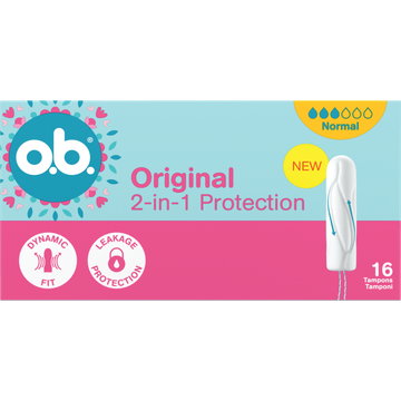o.b. Original 2-in-1 Protection Normal Tampons 16 Stuks