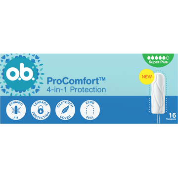 o.b. ProComfort 4-in-1 Protection Super Plus Tampons 16 Stuks