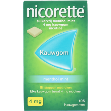 Nicorette Nicotine Kauwgom Suikervrij 4
