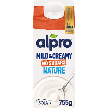 Alpro Mild & Creamy Zonder Suikers Variatie Op Yoghurt 755g 