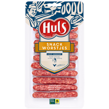Huls Snackworstjes Gerookt 121g