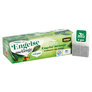 Jumbo Zwarte Thee Engelse Melange voor Pot 20 Stuks