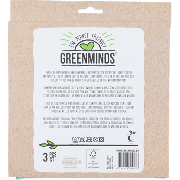 Greenminds Huishouddoekjes (38x28 cm), 3 stuks