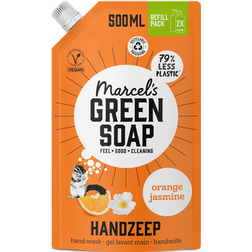 Marcel's Green Soap Orange Jasmine Handzeep Refill Pack 500 ml