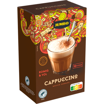Jumbo Oploskoffie Cappuccino 10 Stuks