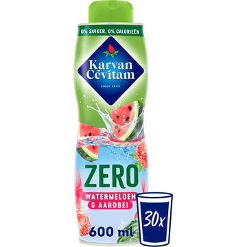 Karvan Cévitam Zero Watermeloen & Aardbei Siroop 600 ml