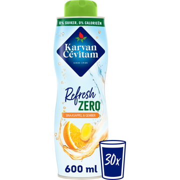 Karvan Cévitam Refresh Zero Sinaasappel & Gember Smaak 600ML