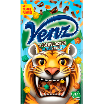Venz Rimboe tijger vlokken melk/vanille 200 g