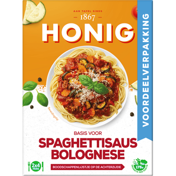 Honig Maaltijdmix voor Spaghettisaus Bolognese Dubbelpak 2 x 41 g
