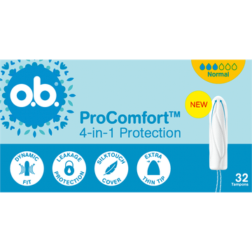 o.b. ProComfort 4-in-1 Protection Normal Tampons 32 Stuks