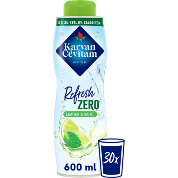 Karvan Cévitam Zero Limoen en Munt Siroop 600 ml