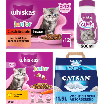 Whiskas Kattenbakvulling, Kattenmelk en Kittenvoer
