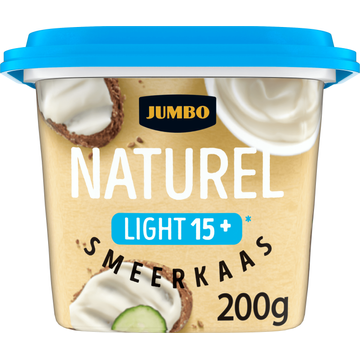 Jumbo Smeerkaas Naturel Light 15+ 200 g