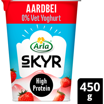 Arla Skyr Aardbei Yoghurt 0% vet 450g