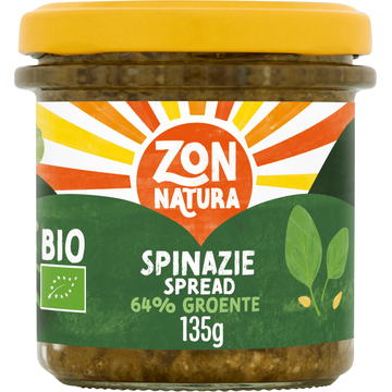Zonnatura Biologische Groente Spread Spinazie 135 g