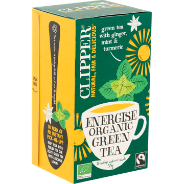 Clipper Energise Organic Green Tea 20 Stuks 35 g