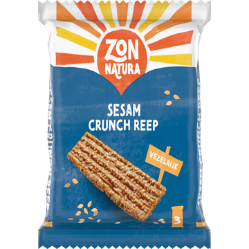 Zonnatura Sesam Crunch Reep 3 x 3 Stuks 3 x 50 g
