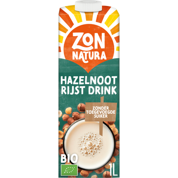 Zonnatura Biologische Rijst & Hazelnoot Drink 1 L
