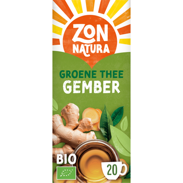 Zonnatura Biologische Groene Thee Gember