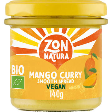 Zonnatura Biologische Smooth Spread Mango-Curry 140 g