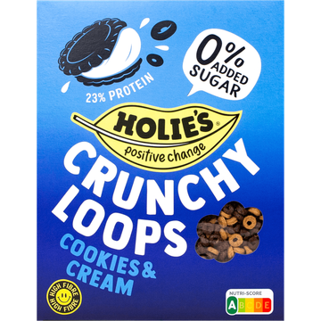 Holie's Crunchy Loops Cookies & Cream 350 g