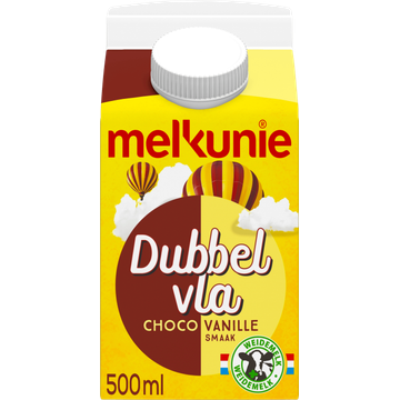Melkunie Dubbelvla Choco Vanillesmaak 0,5 L
