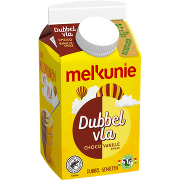 Melkunie Dubbelvla Choco Vanillesmaak 0,5 L
