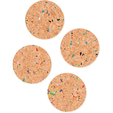 HEMA Onderzetters Kurk Terrazzo 4 Stuks