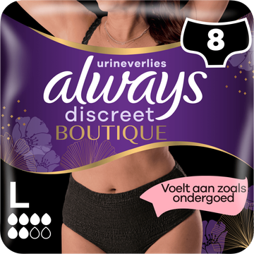 Always Discreet Boutique Zwart Broekjes Voor Urineverlies