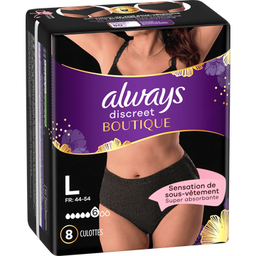 Always Discreet Boutique Zwart Broekjes Voor Urineverlies