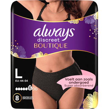 Always Discreet Boutique Zwart Broekjes Voor Urineverlies