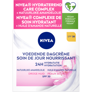 NIVEA Voedende Dagcrème SPF30 - 50ml - Gezichtscreme - Met natuurlijke amandelolie - Droge huid